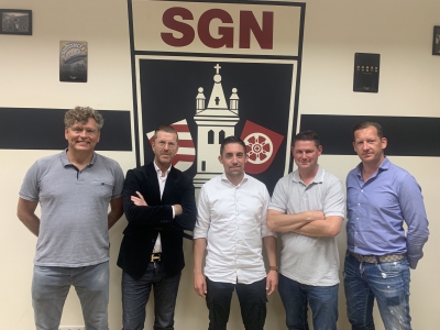 Der neue Abteilungsvorstand der SGN-Fußballer (von links): Bernd Manus, Thomas Dries (Abteilungsleitung), Christoph Hähnert (Finanzen), Michael Stelke (Jugendleiter) und Patrick Ott (Verantwortlicher Spielbetrieb Senioren).